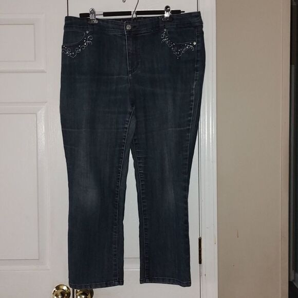 Additions by Chico's embellished jeans Sz 3 ( SZ 16) - Picture 1 of 6